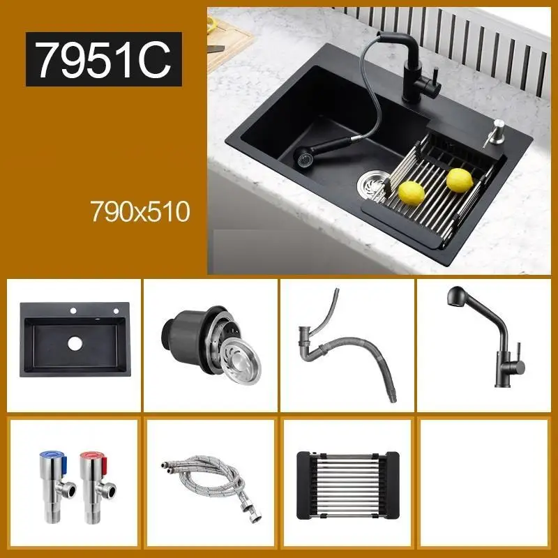 MODEL V Кухонная раковина Spoelbak Cuba Para Gootsteen Lavandino Cucina Zlewozmywak Black Dissipador Pia Cozinha Lavabo Fregadero De Cocina - Цвет: MODEL V