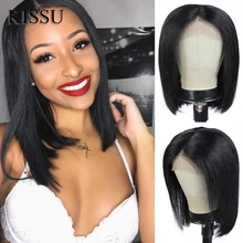 

KISSU Straight Bob Wig Lace Front Human Hair Wigs For Women Short Bob Frontal Wig 4x4 Lace Closure Hd Glueless Brazilian Hair