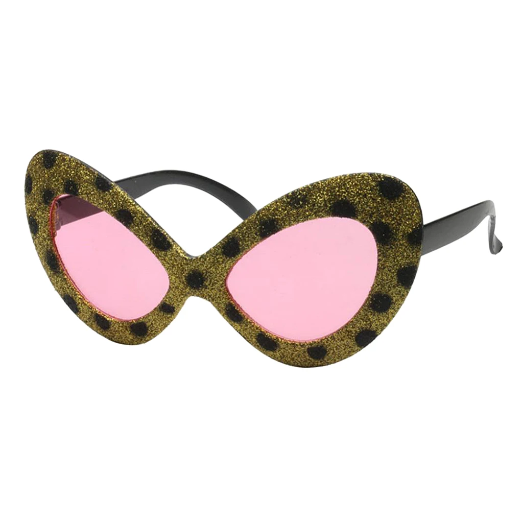 Sunglass Leopard Print Cateye Costume Glasses Halloween Birthday Props Decoration
