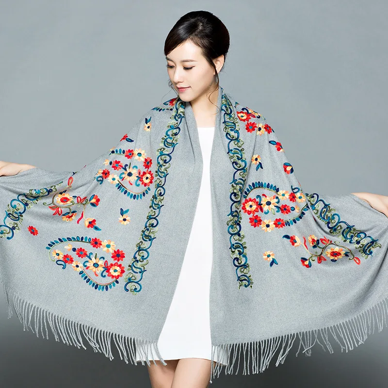 Негабаритный новый зимний теплый однотонный шарф для женщин/леди мягкие