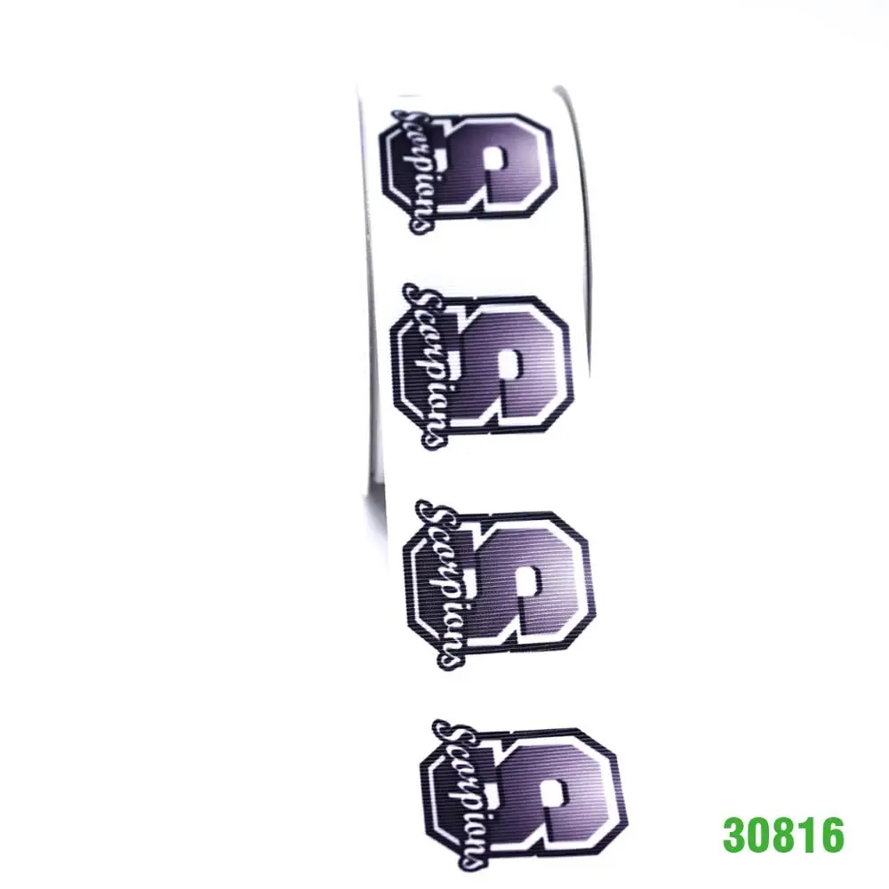 30816 50 ярдов в Размер спортивная лента напечатанная grosgrain лента 30872 - Цвет: 30816