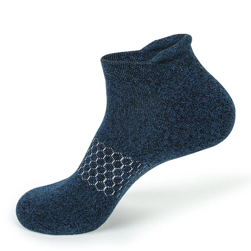 Denim Blue calcetines ciclismo Мужские с глубоким вырезом спортивные носки хлопковые Компрессионные носки для бега профессиональные беговые баскетбольные велосипедные носки Походные спортивные носки - Цвет: Denim Blue