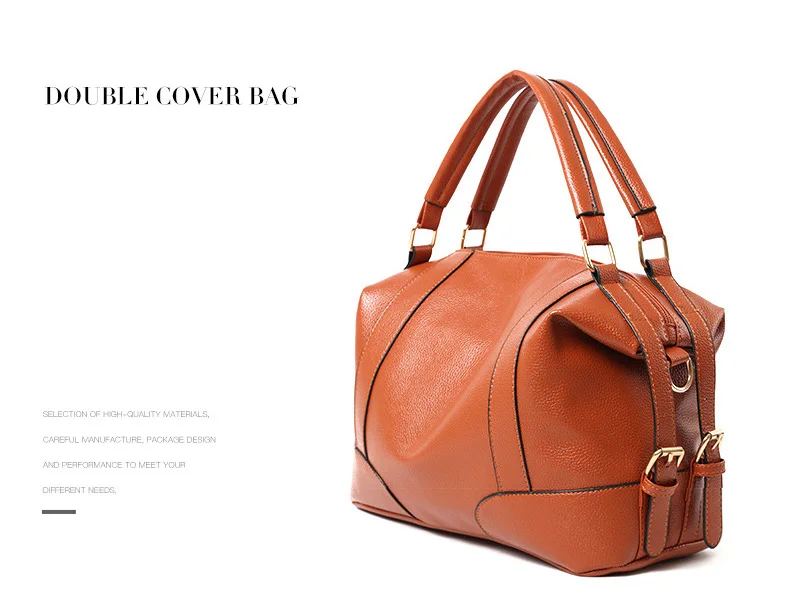 Vintage Women Handbags Luxury Designer 2019 Brand Purse Large Leather Boston Crossbody Bag for Ladies Office Hand Bag Black Blue (2)