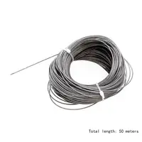 1PC Laundry Clotheslines 304 Stainless Steel Long Roll of 50 Meters Hard Sturdy Steel Steel Wire Ropes 1
