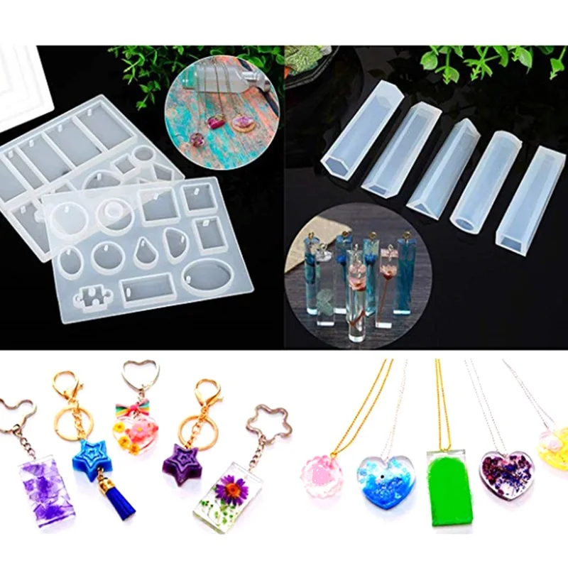 229PCS Silicone Resin Mold DIY Bracelet Pendant Mould Handmade Craft Jewelry Making Tool Set
