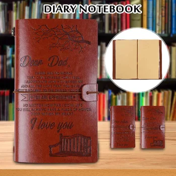 

A6 Engraved Leather Journal Notebo Diary To Dear Dad/Dear Mom Engraved Notebo Diary Journal Planner Agenda DIY Birthday Gift