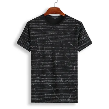 

Fat Man Big Size Short Sleeve T Shirt Men's Wear Plus Fat plus Fat Printing Round Neck Half Sleeve Loose T-shirt