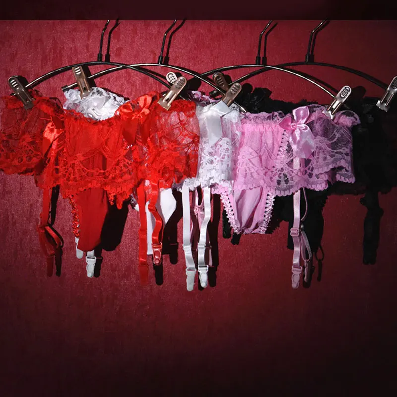Sexy Men Lace Sheer Lace COCK Ring G-string COCkring U Convex Pouch Briefs Sexy G-string Thongs Garter Gay Wear Candy Color F8