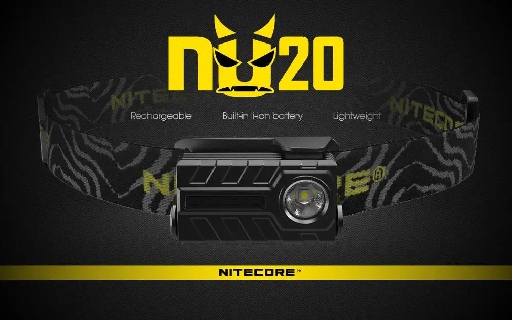 Nitecore NU20 CREE XP-G2 S3 светодиодный налобный фонарь 360 люмен легкий перезаряжаемый переносной налобный фонарь для пробежек