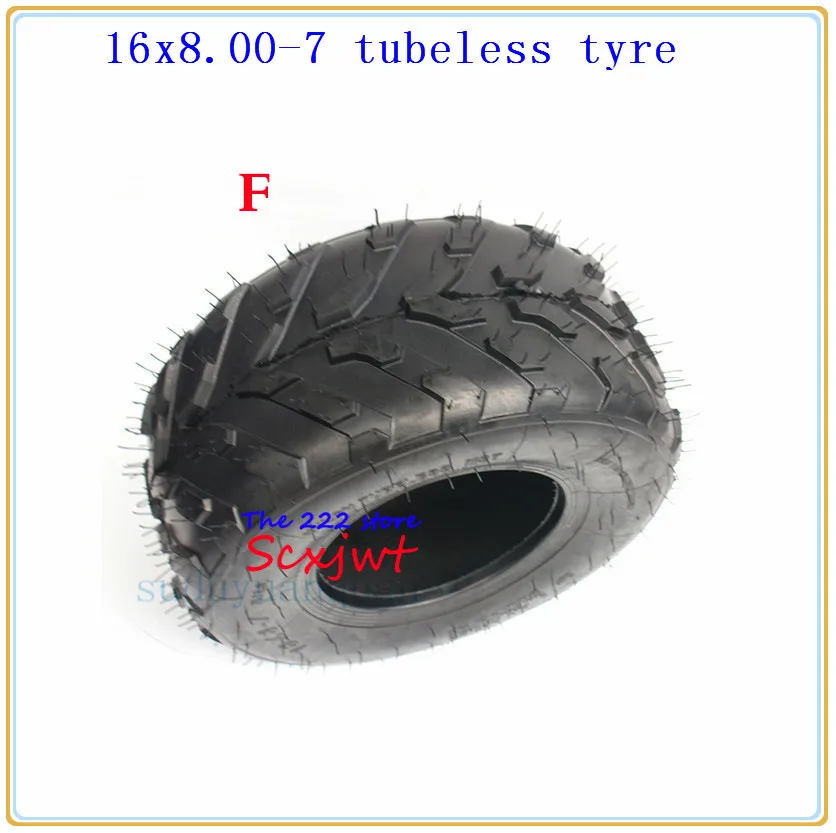 16X8-7(200/55-7) автозапчасти Kart 7 7 дюймов шины atv 16X8. 00-7 16*8-7 шина с универсальным рисунком протектора внедорожных шин износостойкие шины для колес
