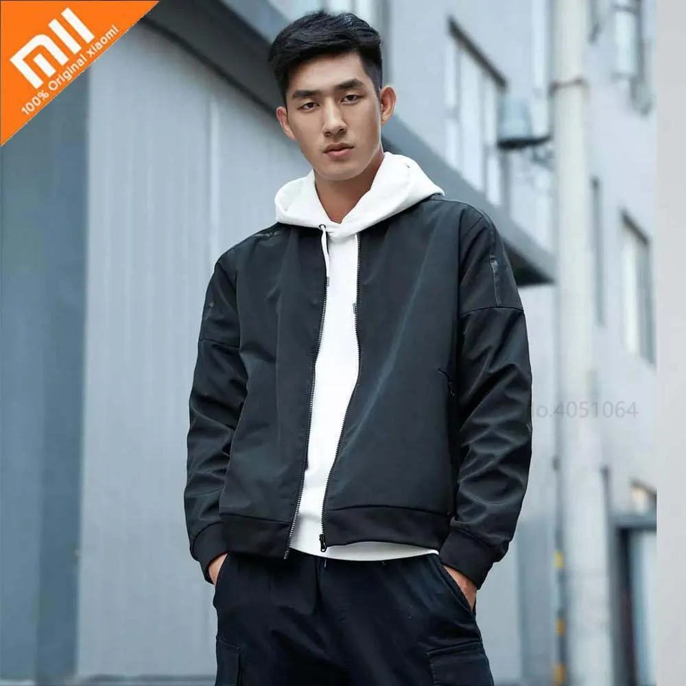 Xiaomi, модная бейсбольная куртка на молнии из хлопка, на каждый день, с силуэтом плеча, модное удобное осеннее пальто, подарок для мужчин и мальчиков