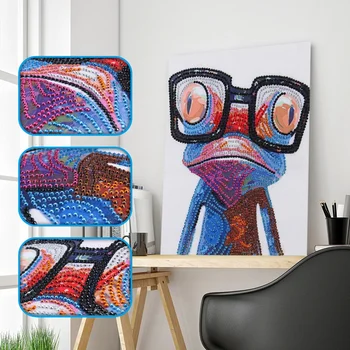 

2Pcs 5D Special Shaped Diamond Painting Birds Frog Picture Partial Drilled Rhinestone Diamond Embroidery Cross Stitch Art Craf