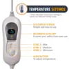 220-240V 100W 40*30cm Microplush Electric Heating Pad for Abdomen Waist Back Pain Relief Winter Warmer 3 Heat Controller EU Plug 4