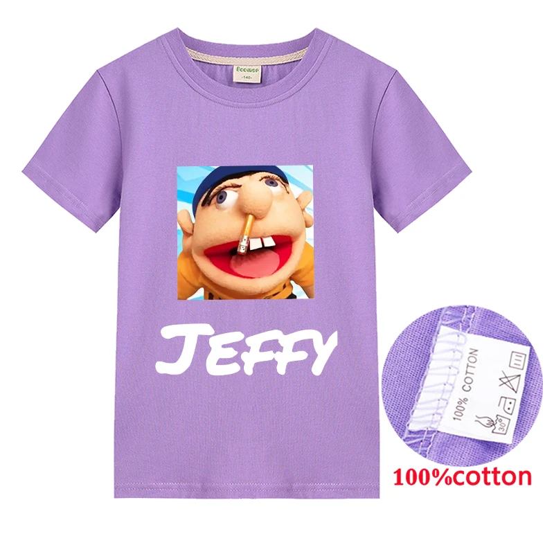 Г. Детская одежда пальто на молнии Jeffy Забавные футболки для мальчиков с молодежным принтом свитер для девочек топы для детей, футболки для малышей jojo siwa gormiti - Цвет: T1305