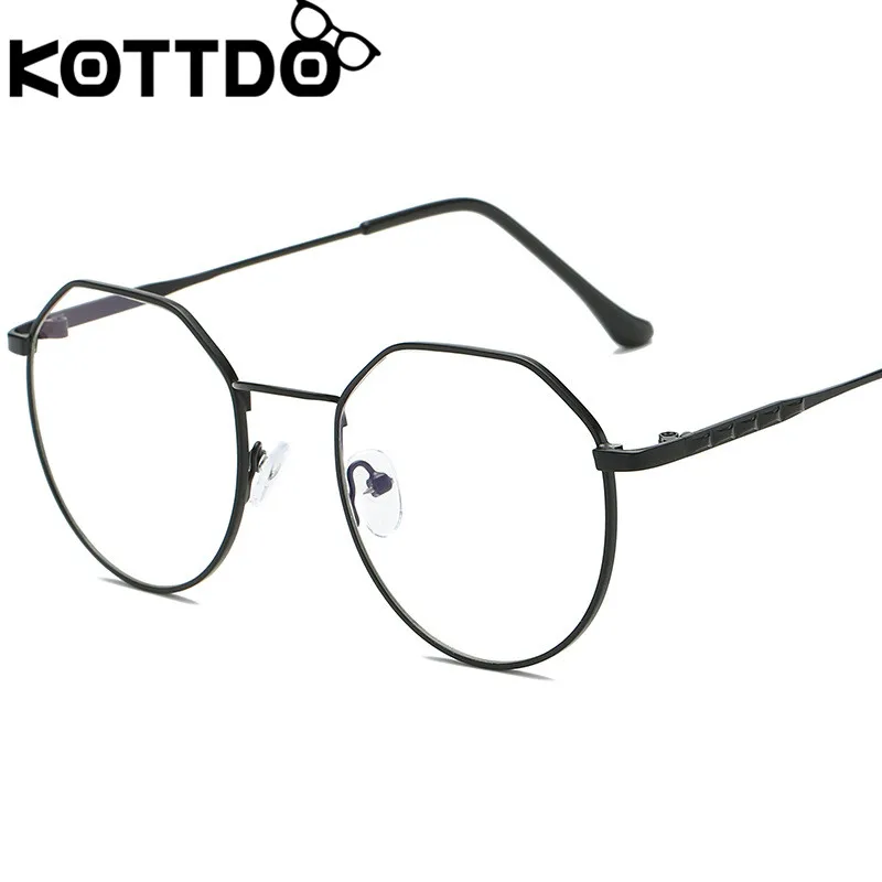 KOTTDO, классические полигоновые оправы для очков для женщин, Ретро стиль, анти-синий светильник, оправы для очков для мужчин