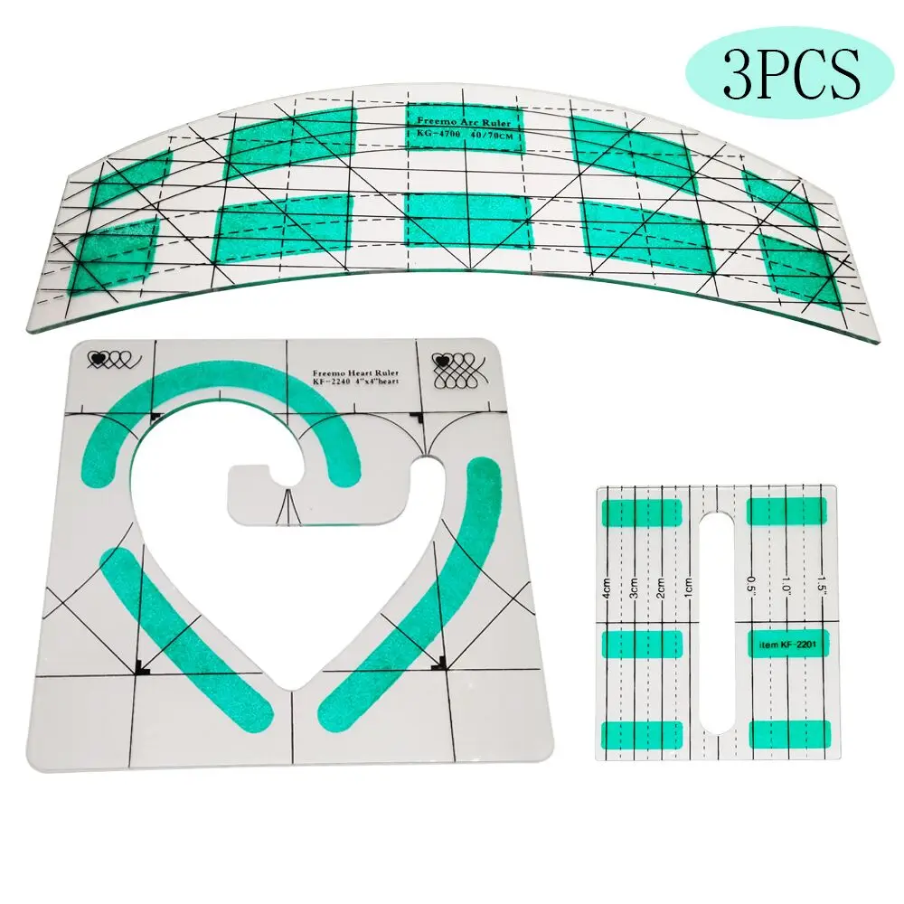 Nonslip Quilt Ruler freemo arc ruler freemo heart ruler 4"X4