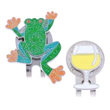 2x Портативный Гольф подарок сувенир Keepsake съемный магнитный маркер мяча Кепка для гольфа Клип лягушка подарок для гольфа для любителей гольфа