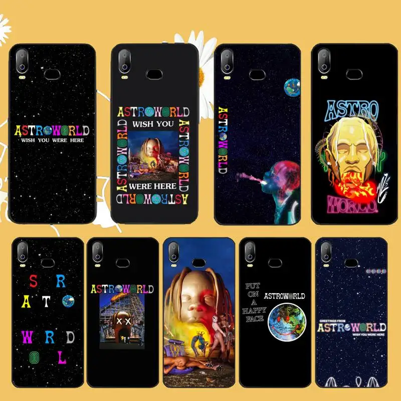 Мягкий силиконовый черный чехол CUTEWANAN для телефона с тревисом Скоттом астромиком