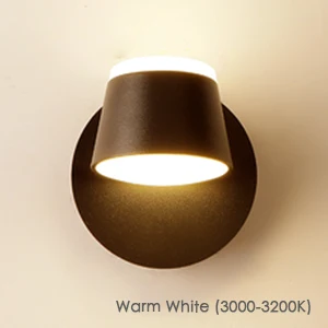 Современный регулируемый светодиодный настенный светильник на 360 градусов, прикроватный настенный светильник для гостиной, настенный светильник, гостиничный светильник ing - Цвет абажура: Black Body  (8W)