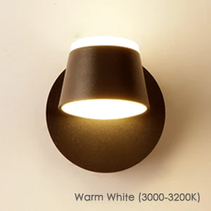 Black Body (8W) 360 градусов регулируемый светодиодный настенный светильник прикроватный настенный светильник для гостиной настенный светильник современный настенный светильник-бра для гостиницы - Цвет абажура: Black Body (8W)