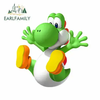 

EARLFAMILY 13cm x 12.7cm for Ground Pound Yoshi - Super Mario Yoshi Waterproof Car Decal Occlusion Scratch Car Stickers