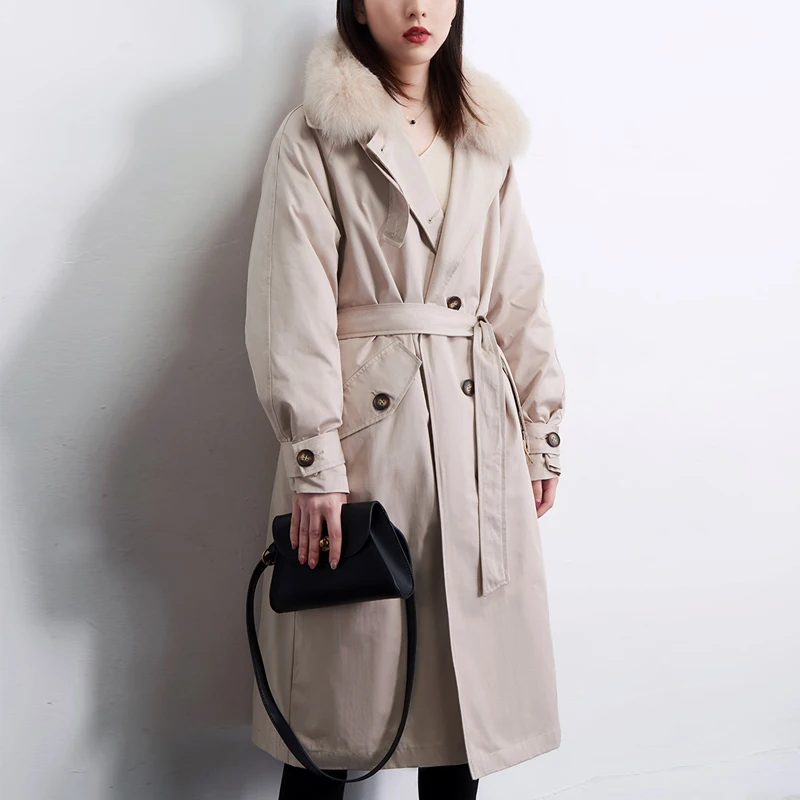 Thicken Trench Coat 2020 Down Jacket Women Winter