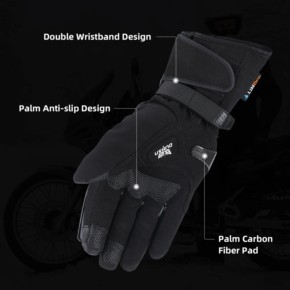 Зимние мотоциклетные лыжные перчатки с подогревом с сенсорным экраном теплые перчатки для сноуборда водонепроницаемые перезаряжаемые утепленные теплые перчатки