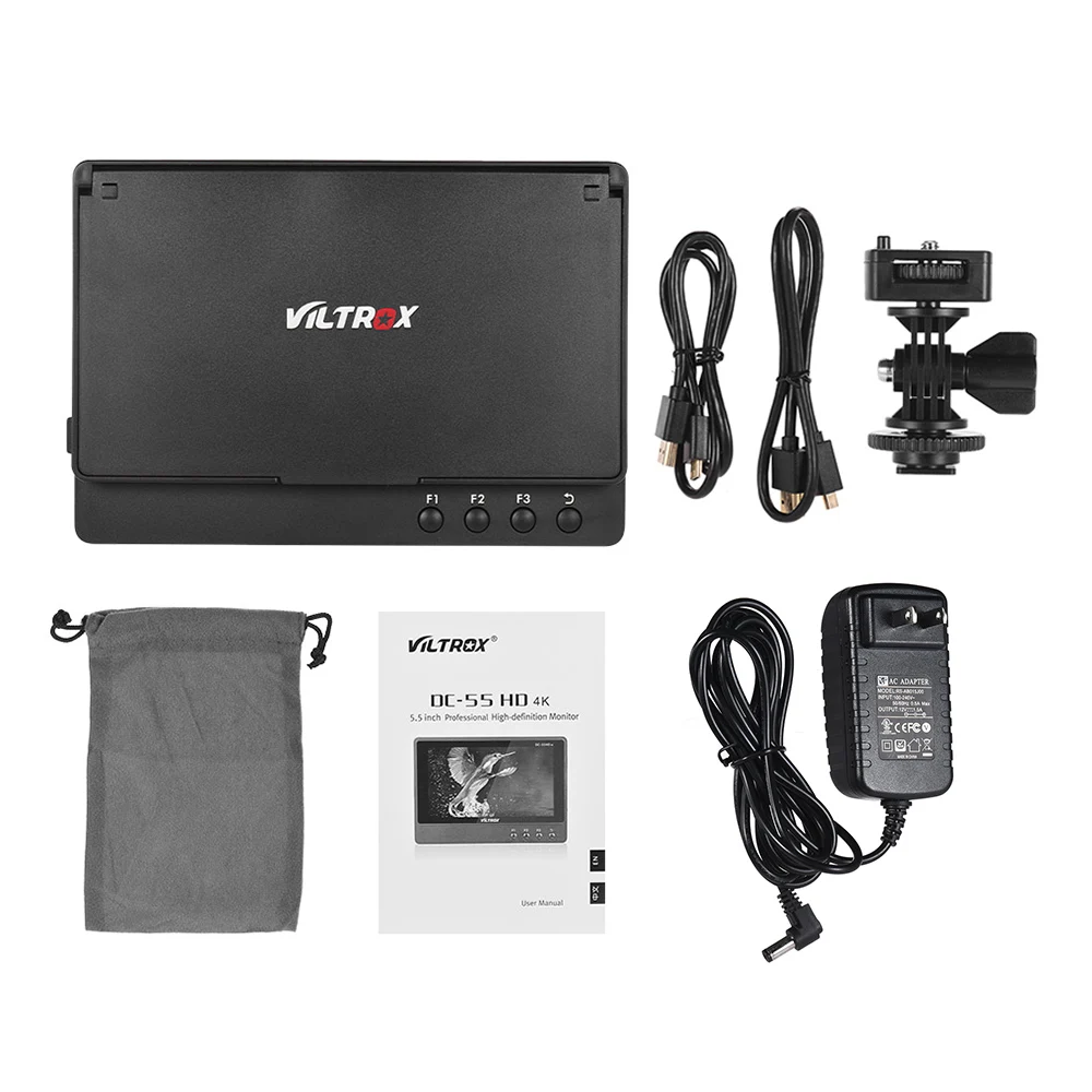 Viltrox DC-55 5," монитор камеры 1920*1080 HD монитор 4K HDMI AV Входная камера видеомонитор с адаптером питания