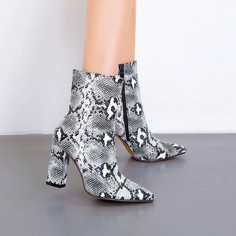womens snakeskin ankle boots