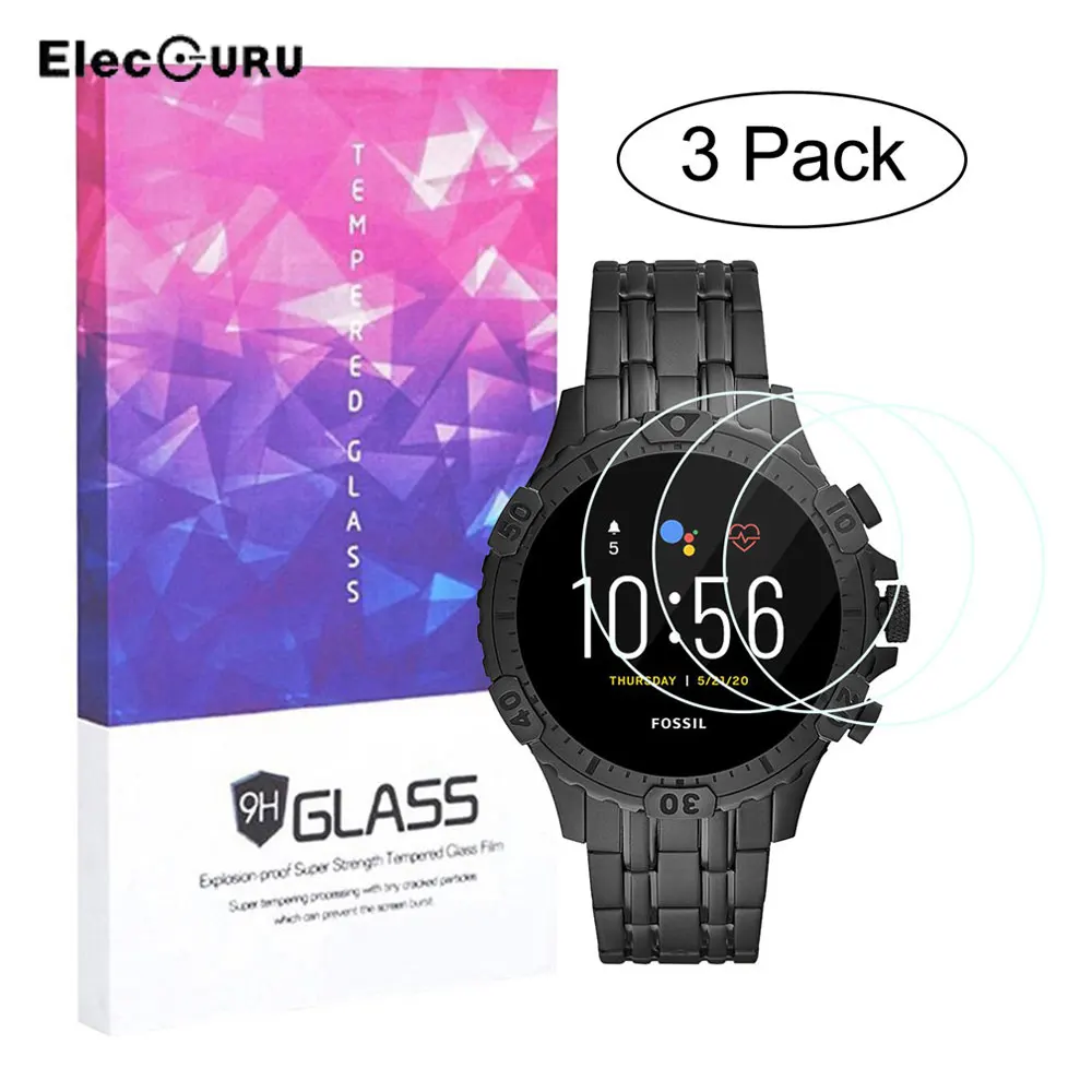 Tempered Glass For Fossil Hr Gen 5 Screen Smartwatch Protective Film Fit Model Ftw4038 4039 4040 4041 4042 - Smart Accessories - AliExpress