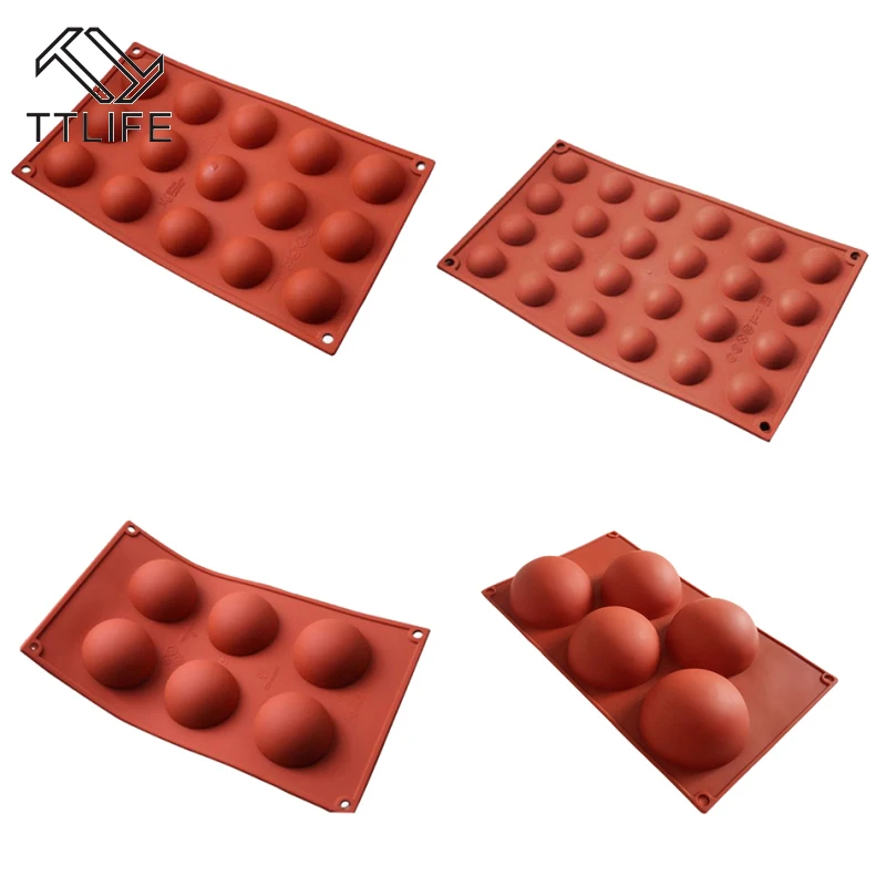 

Ball Sphere Silicone Mold for Chocolate Baking Round Silicone Cake Pastry Bakeware Form Pudding Jello Soap Mold Bread Candy Mold