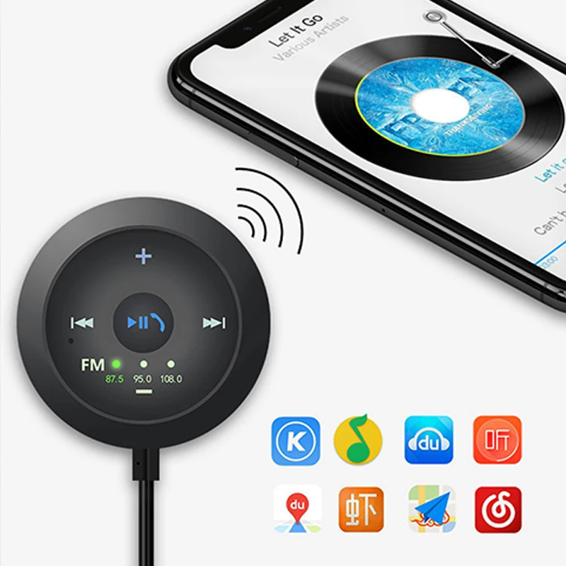 Автомобильный bluetooth-приемник Hands-free FM Bluetooth передатчик AUX центральная консоль автомобильный Bluetooth mp3-плеер авто аксессуары XC-102