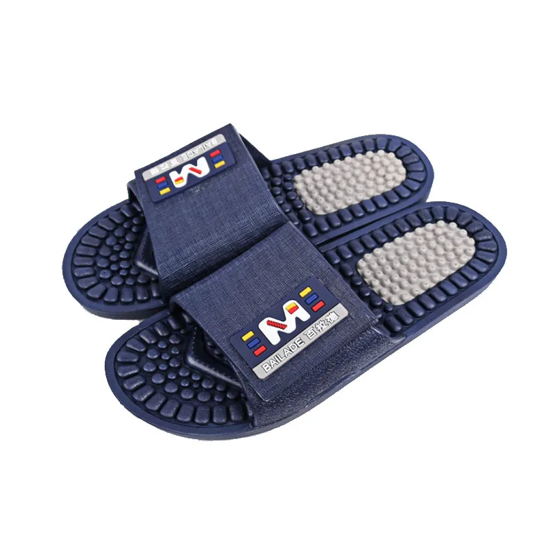 Новинка; летние мужские массажные домашние тапочки с мягкой нескользящей подошвой; износостойкие шлепанцы для ванной; мужские домашние шлепанцы