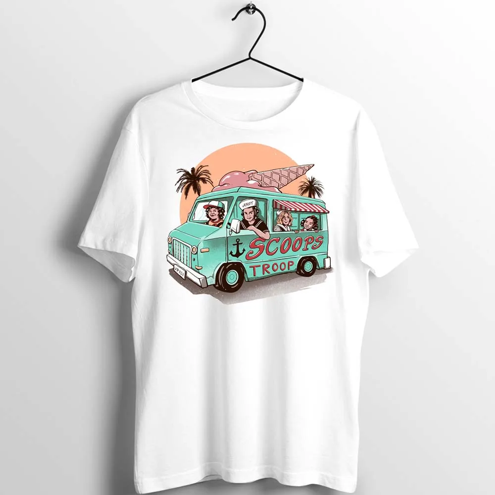 Женская футболка странные вещи Стива Совок Ahoy Дастин майка демогоргон Awesome Girl's Tee - Цвет: 4V050W