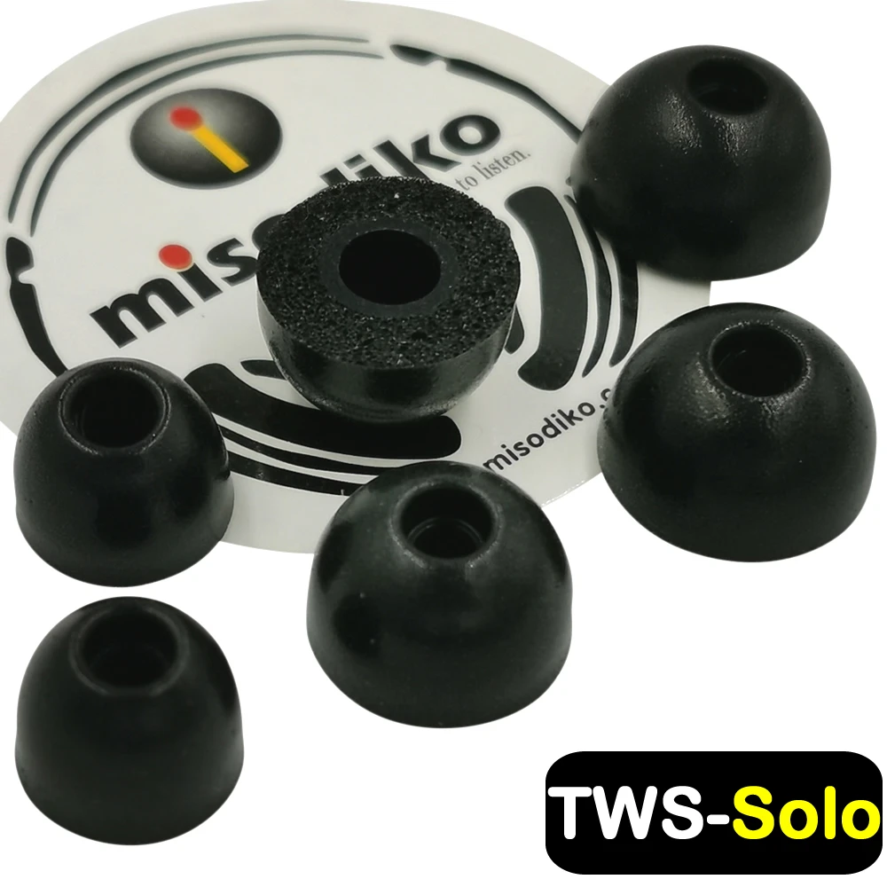 misodiko TWS-Solo Memory Foam Earbuds Tips- for Beats Powerbeats Pro Totally Wireless Earphones, Powerbeats 3/ 2/ 1, BeatsX