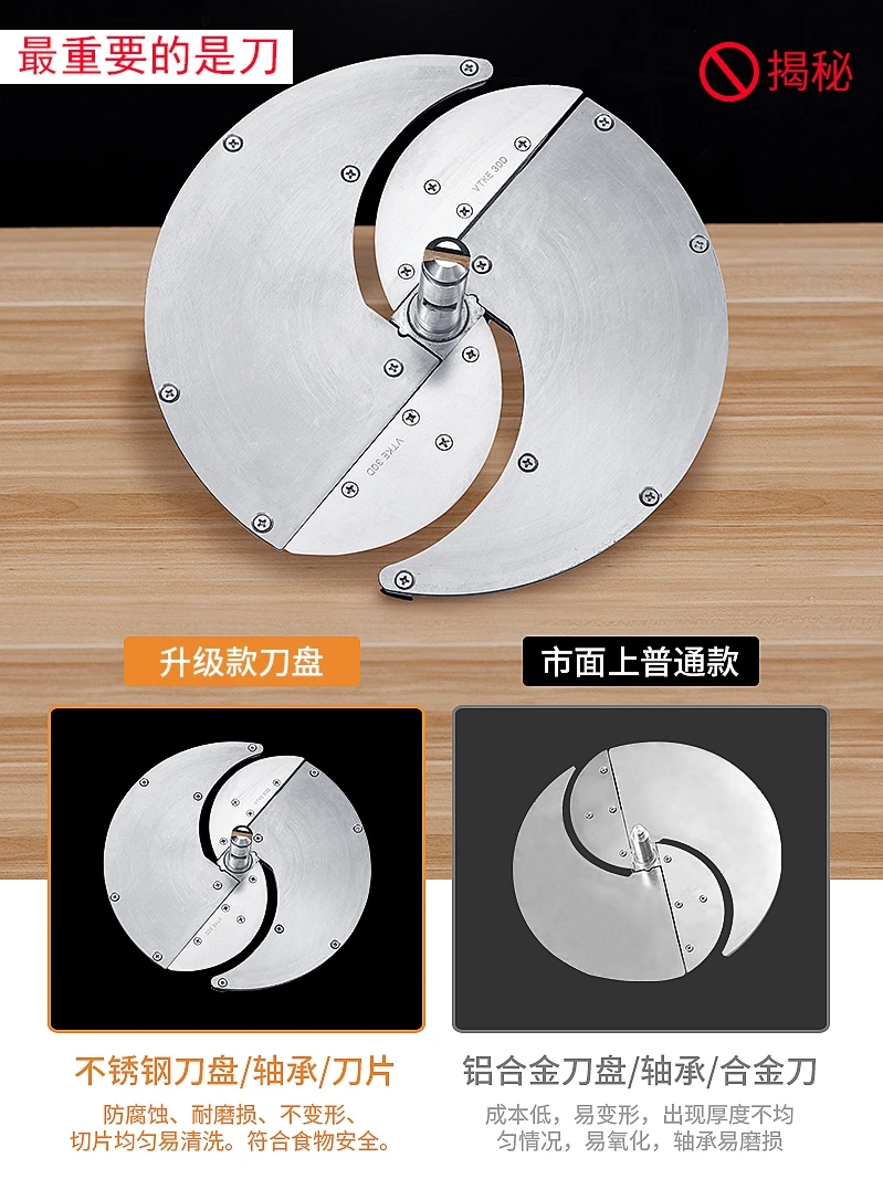 Stainless Steel Slicer Frozen Meat Vegetable Food Carrot Lemon Slicer Cabbage Bread Trancheuse Jambon Home Gadgets DE50XP
