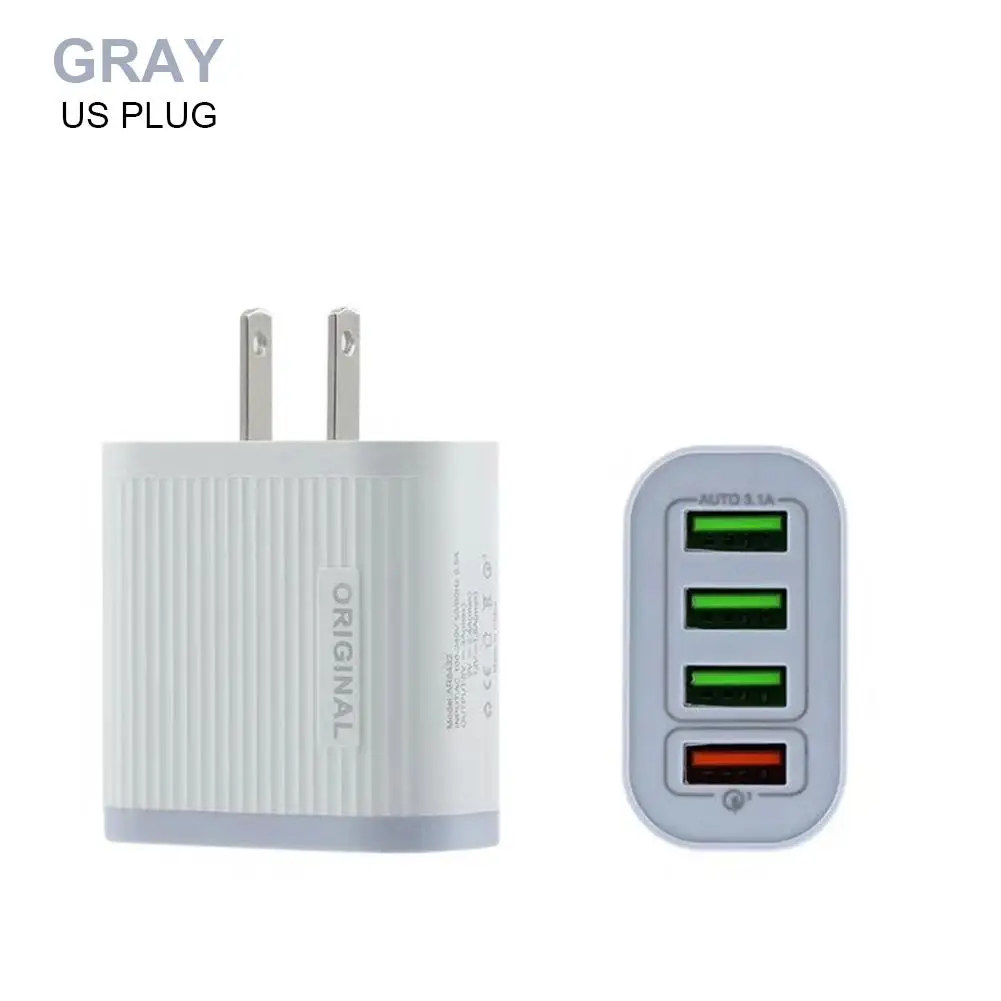 4 порта USB зарядное устройство быстрый смарт Быстрый 4 USB настенное зарядное устройство для Xiaomi samsung huawei мобильный телефон Быстрая Зарядка адаптер ЕС/США штекер