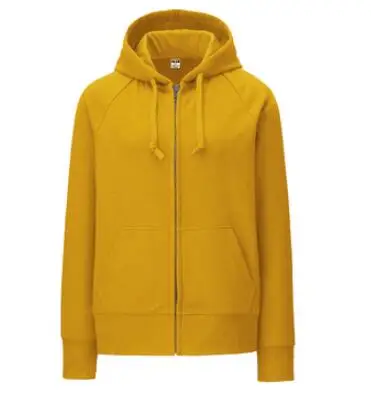 Ginger yellow Женские толстовки, толстовки, новая распродажа конфет, 20 цветов, с длинными рукавами, повседневные, универсальные, однотонные, для отдыха, с капюшоном, свободные топы - Цвет: Ginger yellow