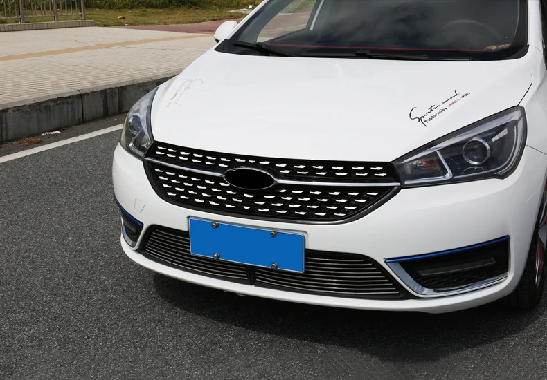 Для Chery ARRIZO5 ARRIZO 5, новинка, нержавеющая сталь, управление, передняя сторона, звездная сетка, блестки, Внешнее украшение, автомобильные аксессуары