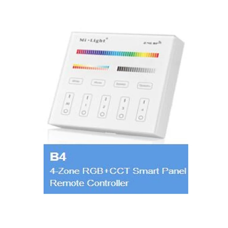 Milight 2,4 ГГц Беспроводной сенсорный Панель контроллер светодиодный Smart ПДУ B1 B2 B3 B4 4-зона, RGBW RGB+ CCT Яркость затемнения