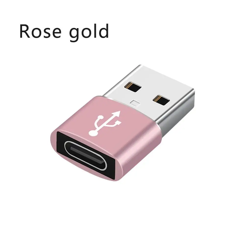USB 3,0 тип A папа к USB3.1 Тип C гнездовой разъем конвертер адаптер USB к type-c зарядка передача данных Совместимость с OTG - Цвет: Rose Gold