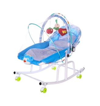 

Multi-functional baby rocking chair baby cardle recliner child universal wheel baby crib with doll toys light music