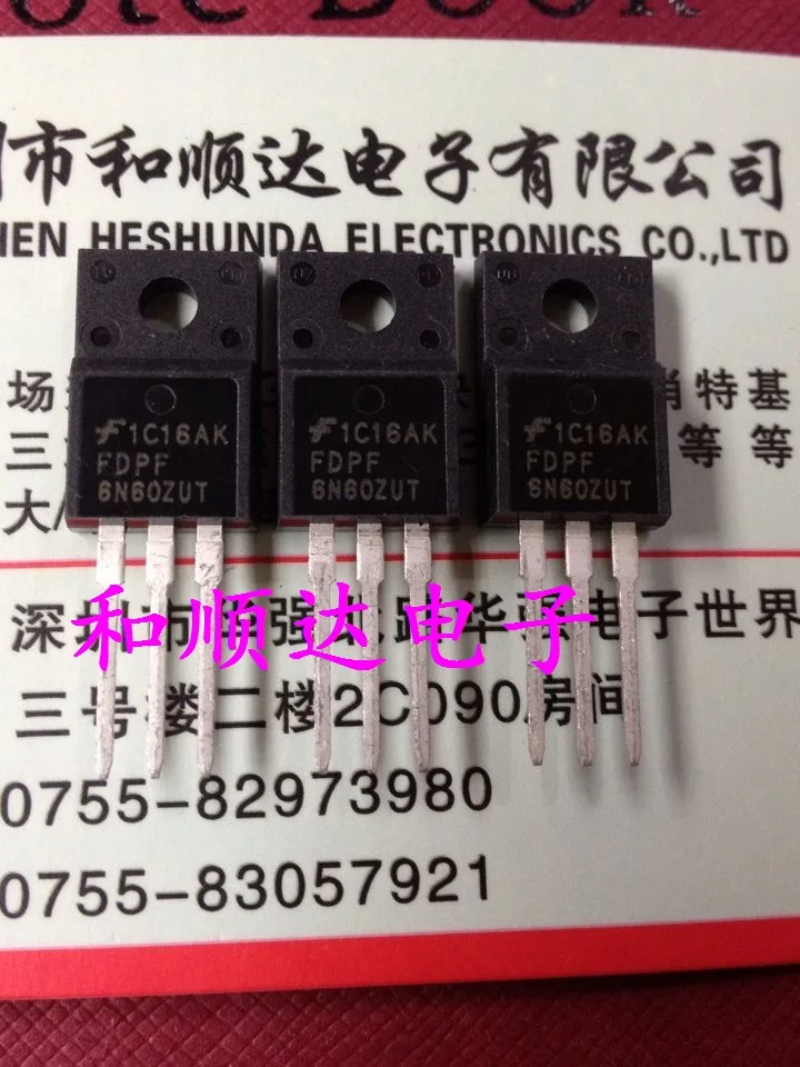 

10PCS FDPF6N60ZUT 600V 6A