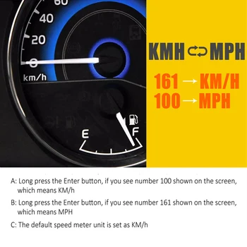 

3" Car Digital GPS Speedometer Head Up Display Overspeed MPH/KM/H Warning Alarm