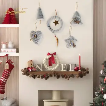 

NICROLANDEE 5 pcs/set 5 Colors Plush Christmas Party Decoration Doll Tree Pendant Lovely 2020 Party DIY New Home Decor 70