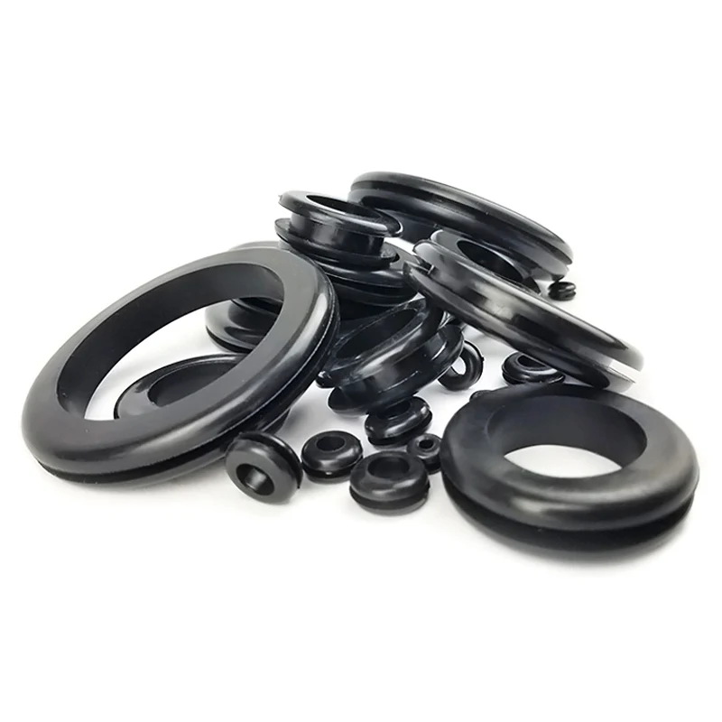 25mm 1"  50 PCS RUBBER AUTOMOTIVE CABLE WIRING OPEN GROMMETS RING ELECTRICAL 