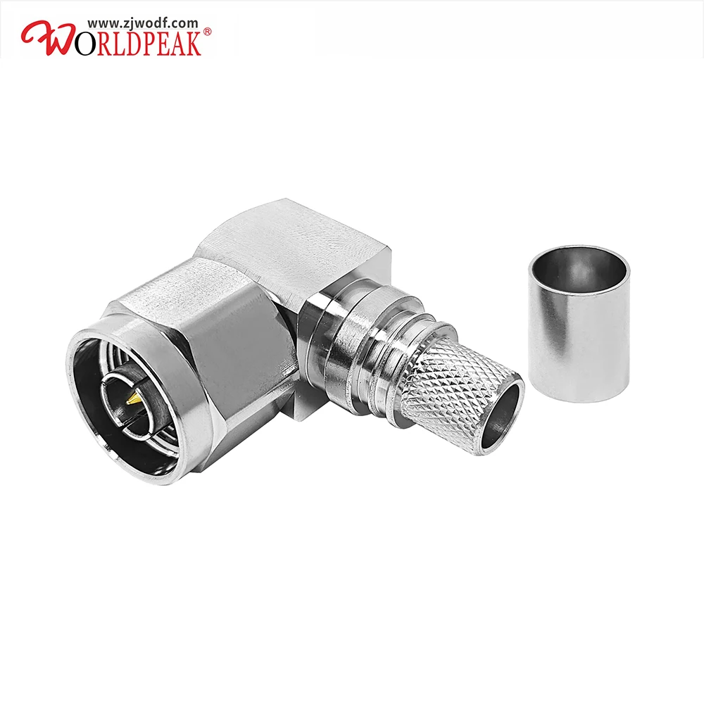 

Бесплатная доставка, 5 шт., n Мужской Коннектор с прямоугольным обжимом без пайки для LMR400 RG8