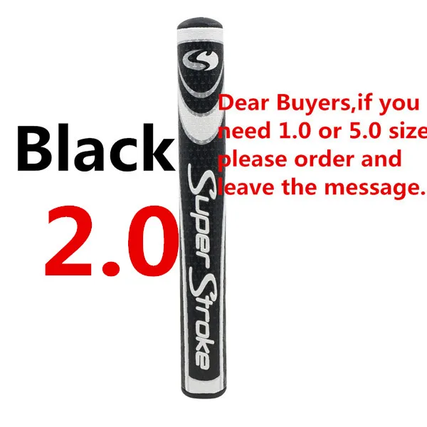 2.0 black PU клюшки для гольфа Гольф сцепление оптом 10 штук Non-slip рукояток для клюшек для гольфа Sup* Str* тонкий Fatso1.0/2,0/3,0/5,0 с высоким качеством - Цвет: 2.0 black