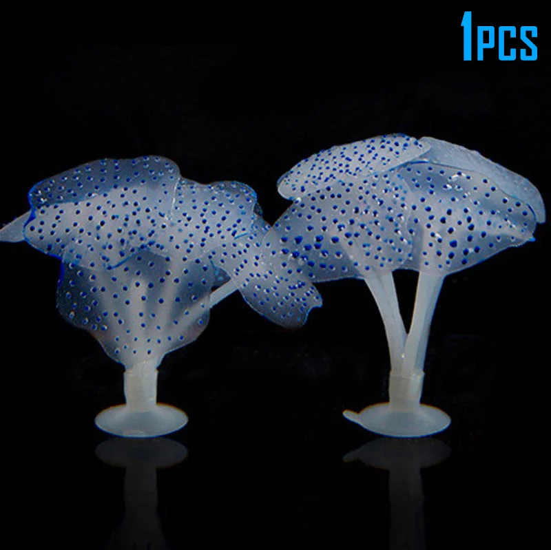 5 Fish Tank Glowing Artificial Jellyfishes Silicone Simulated Aquatic Plants Fluorescent Vivid Jellyfish Aquarium Decor 669 - Цвет: 5