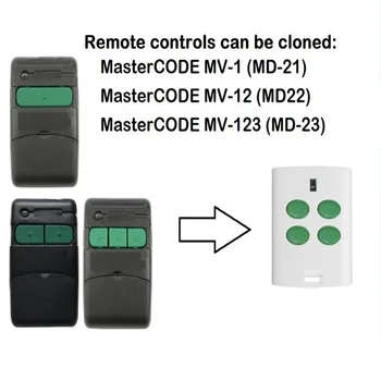 

For MasterCode MV ( MD ) duplicator 280-868mhz roliing code and fixed code